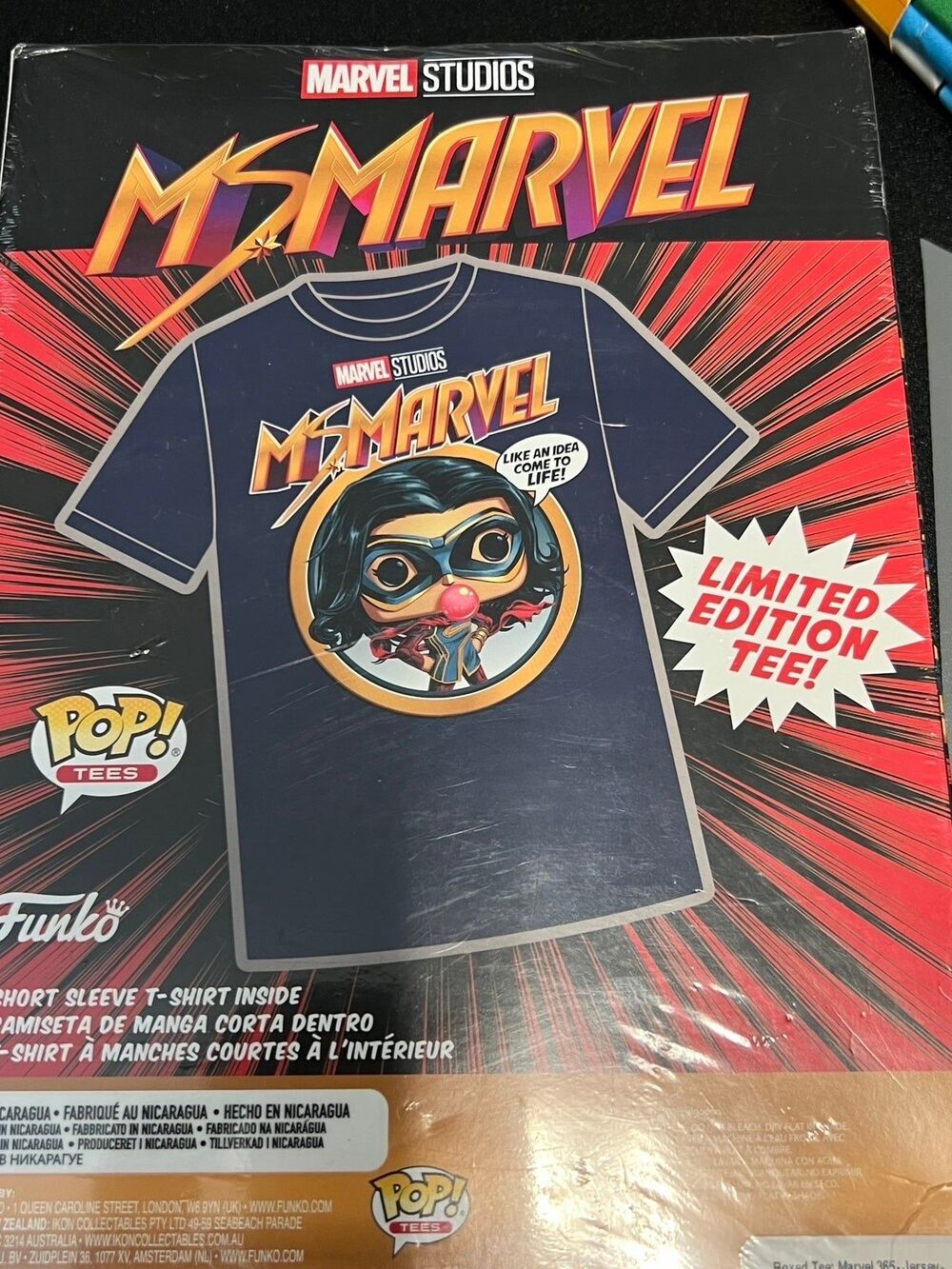 Ms Marvel Limited Edition Funko Pop T-Shirt XL